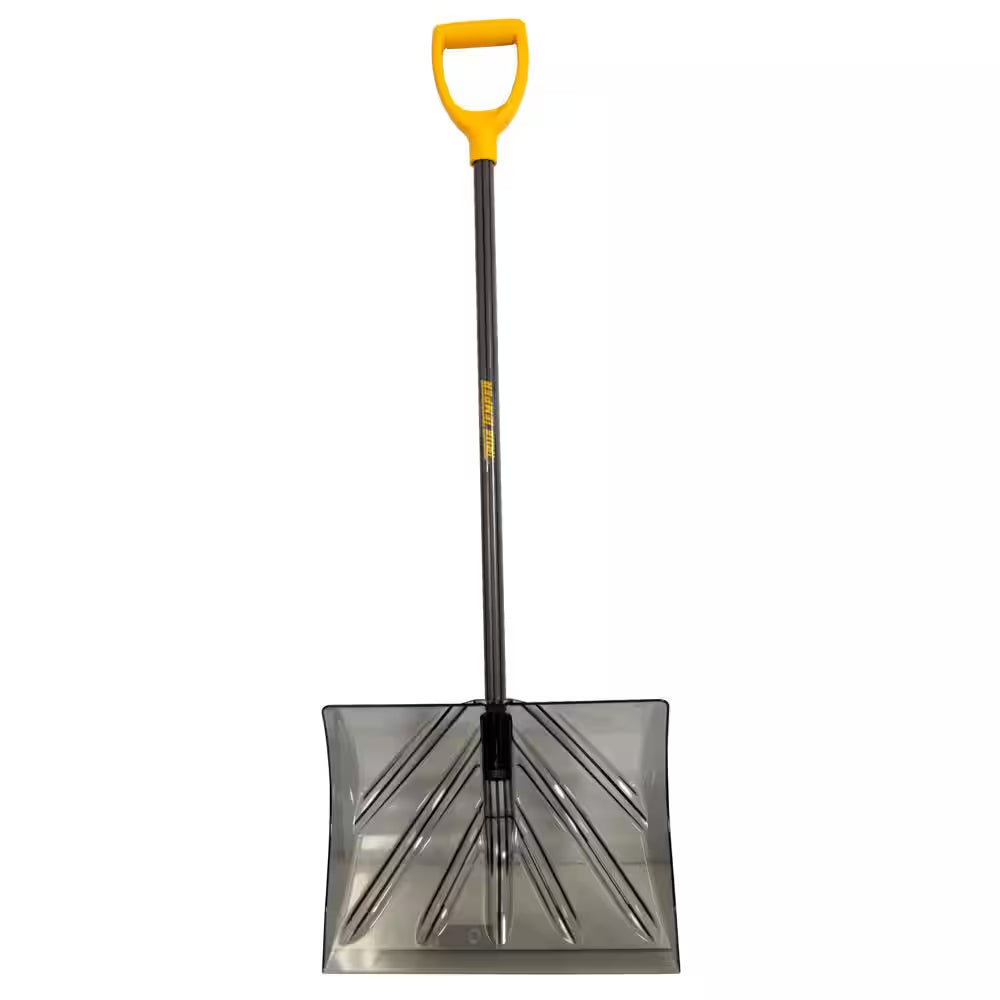 35.5 In. Steel Handle Plastic Snow Shovel