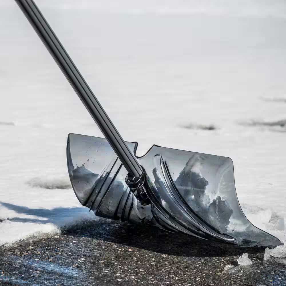 35.5 In. Steel Handle Plastic Snow Shovel