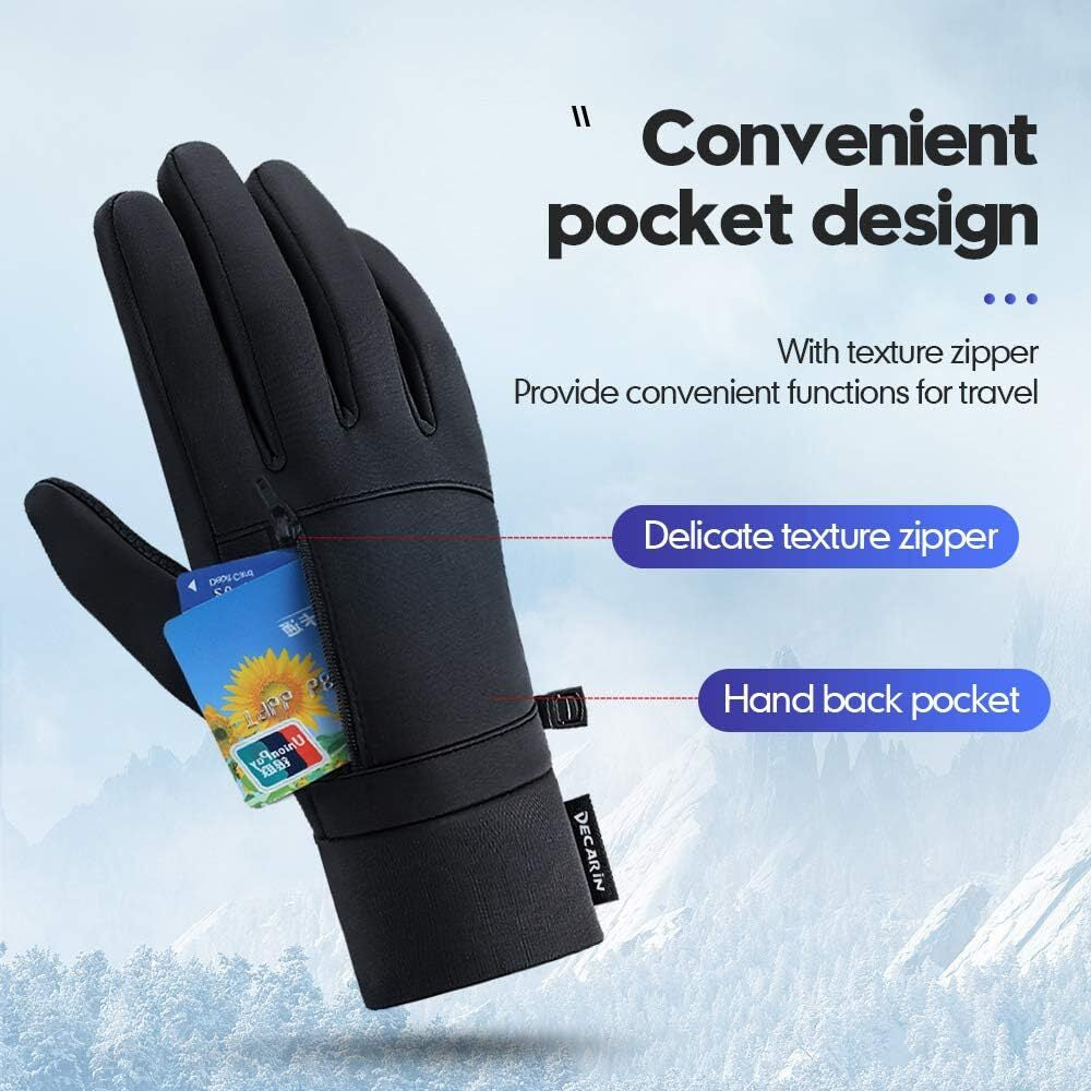-10℉ Winter Gloves for Cold Weather Windproof Waterproof Touch Screen Ski Gloves