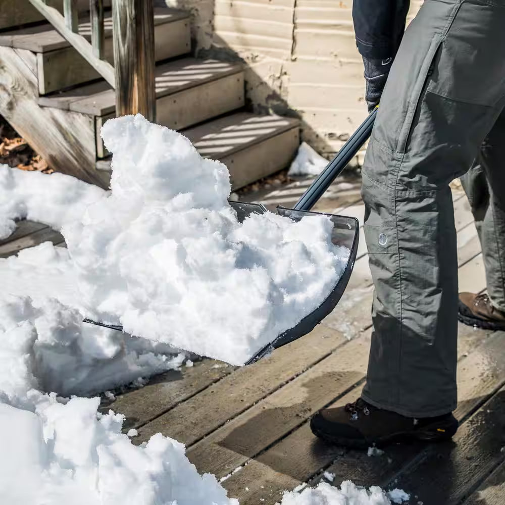 35.5 In. Steel Handle Plastic Snow Shovel