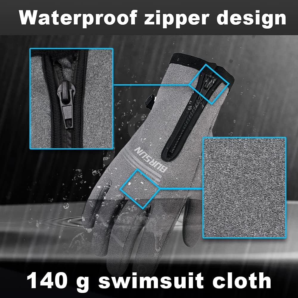 Winter Gloves, Windproof Waterproof Warm Touchscreen Gloves Men Women, Outdoor Winter Thermal Gloves