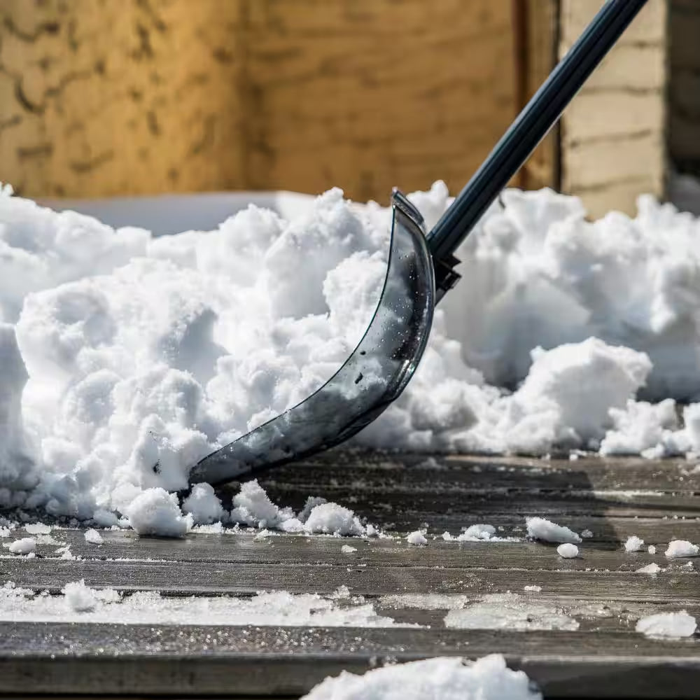 35.5 In. Steel Handle Plastic Snow Shovel