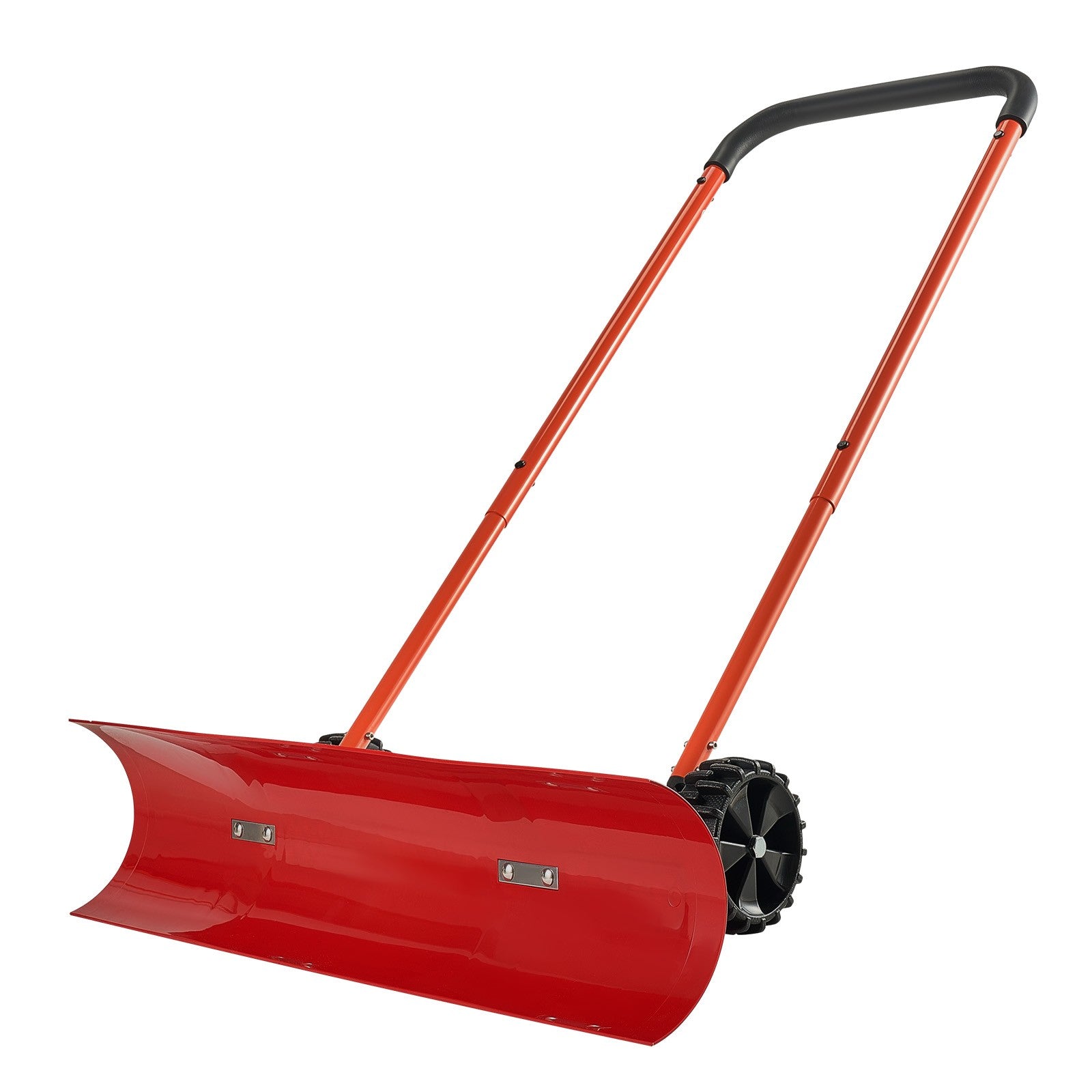 Snow Shovel with Wheels 37.8" Plastic Snow Removal Pusher Snow Plow for Driveway