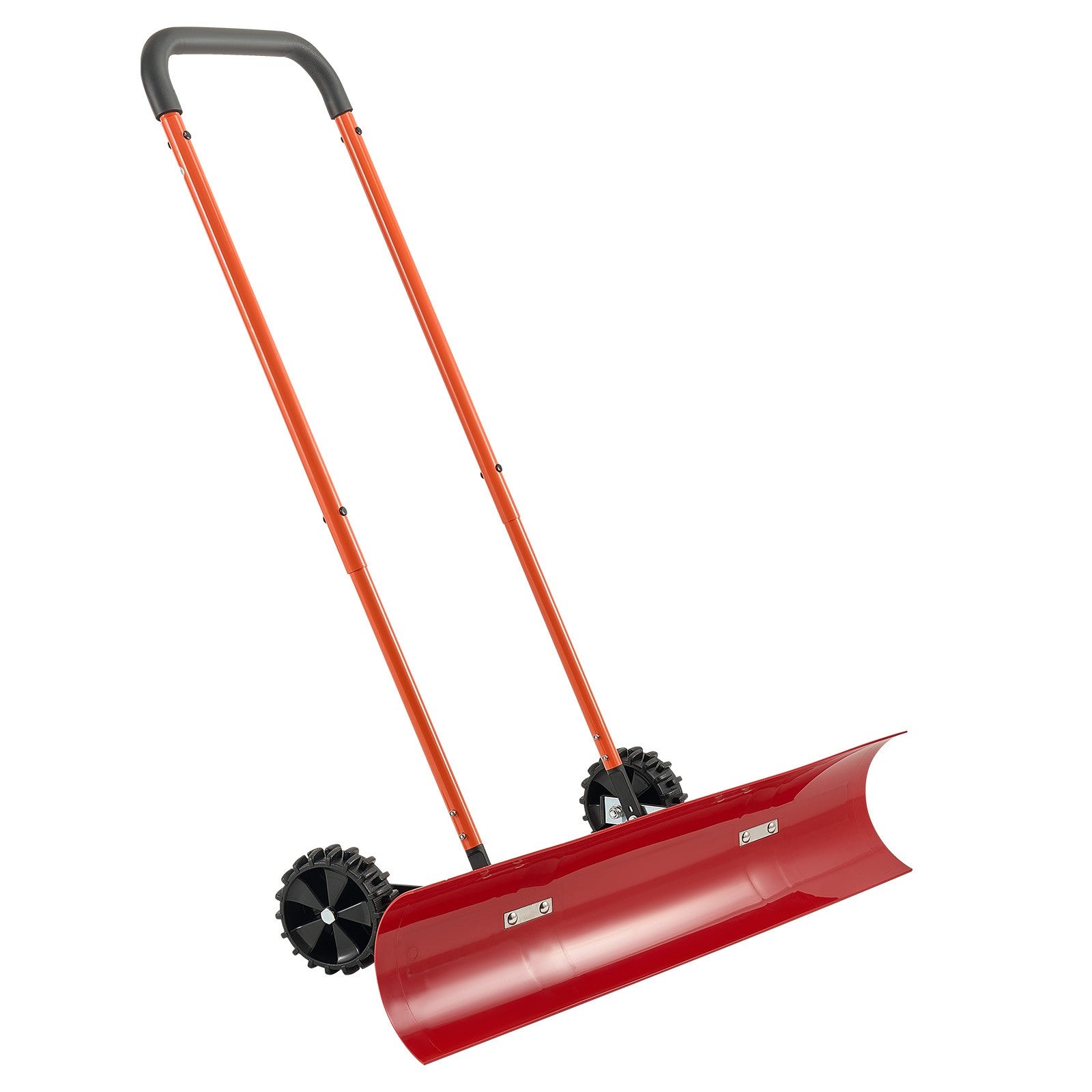 Snow Shovel with Wheels 37.8" Plastic Snow Removal Pusher Snow Plow for Driveway