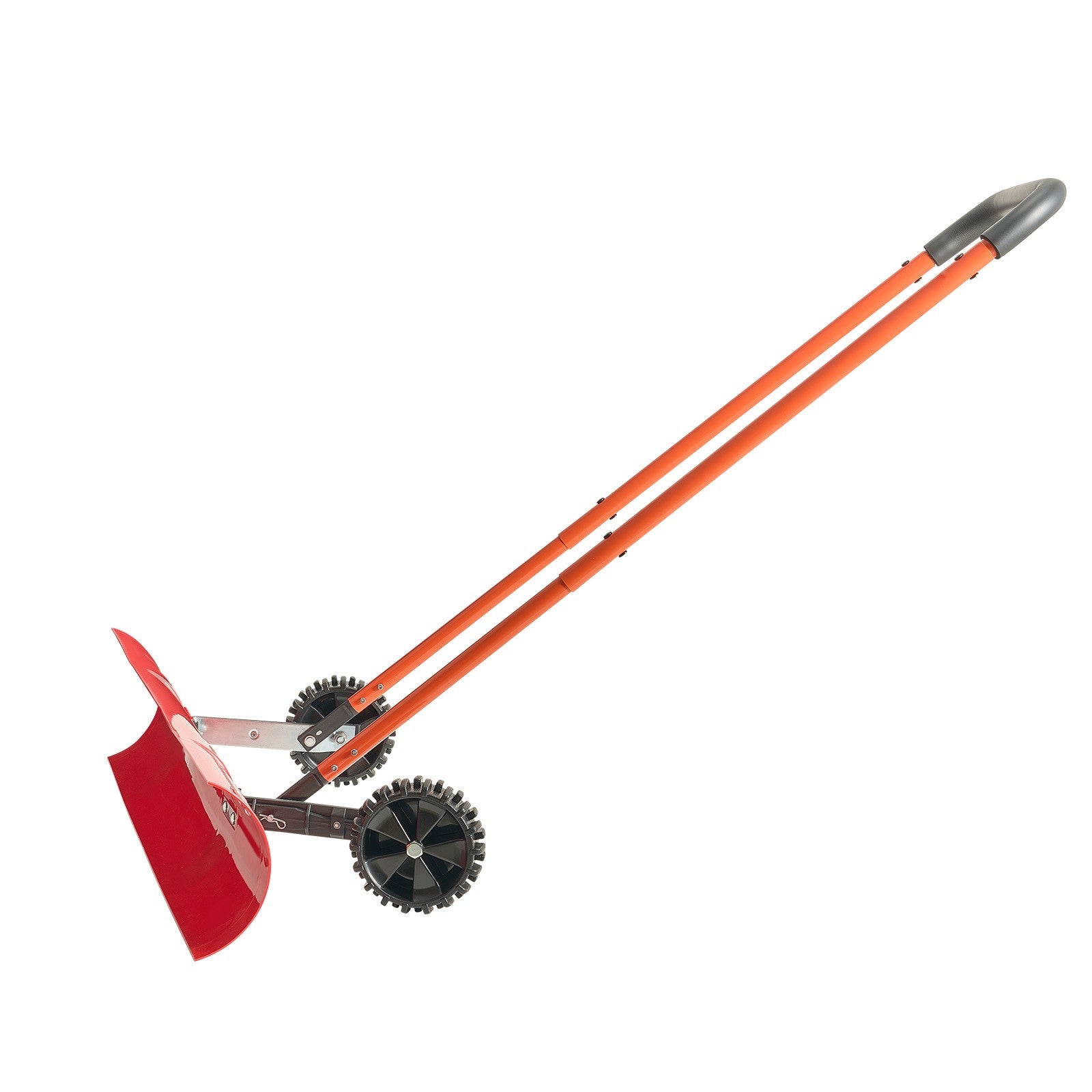Snow Shovel with Wheels 37.8" Plastic Snow Removal Pusher Snow Plow for Driveway