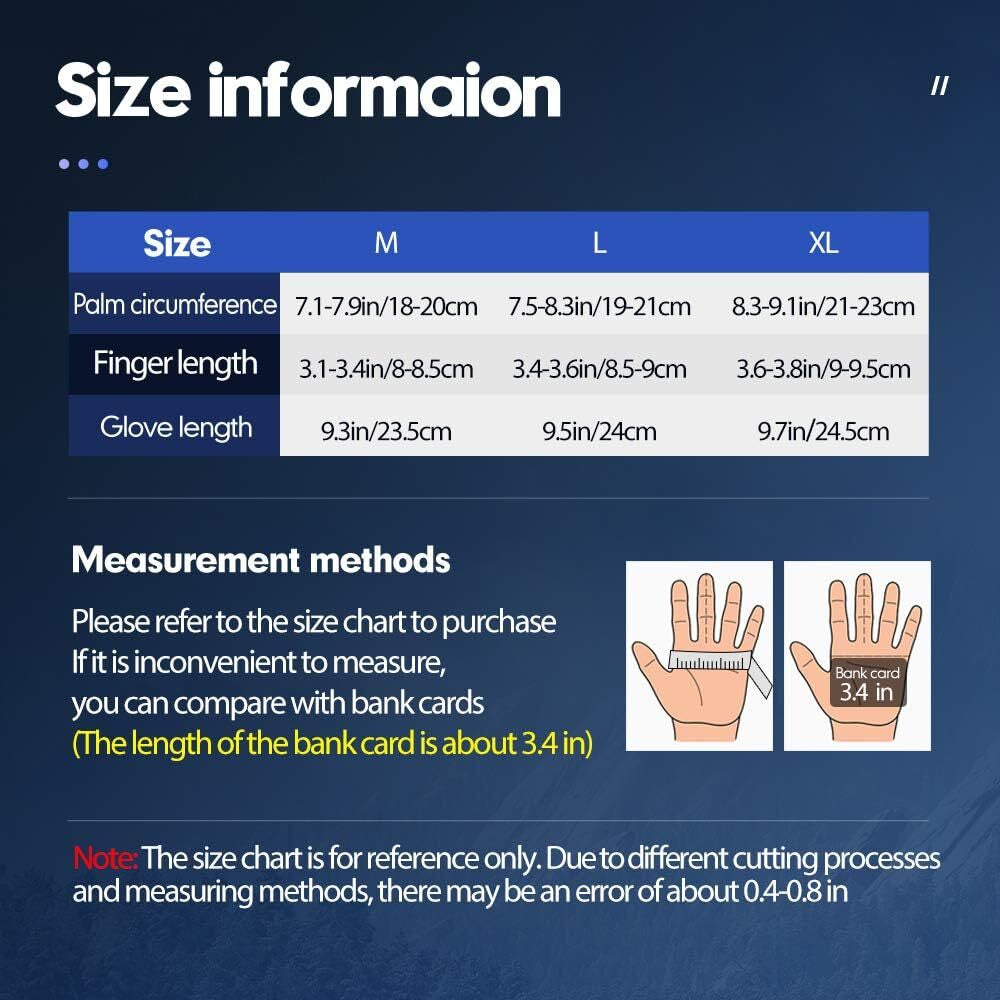 -10℉ Winter Gloves for Cold Weather Windproof Waterproof Touch Screen Ski Gloves