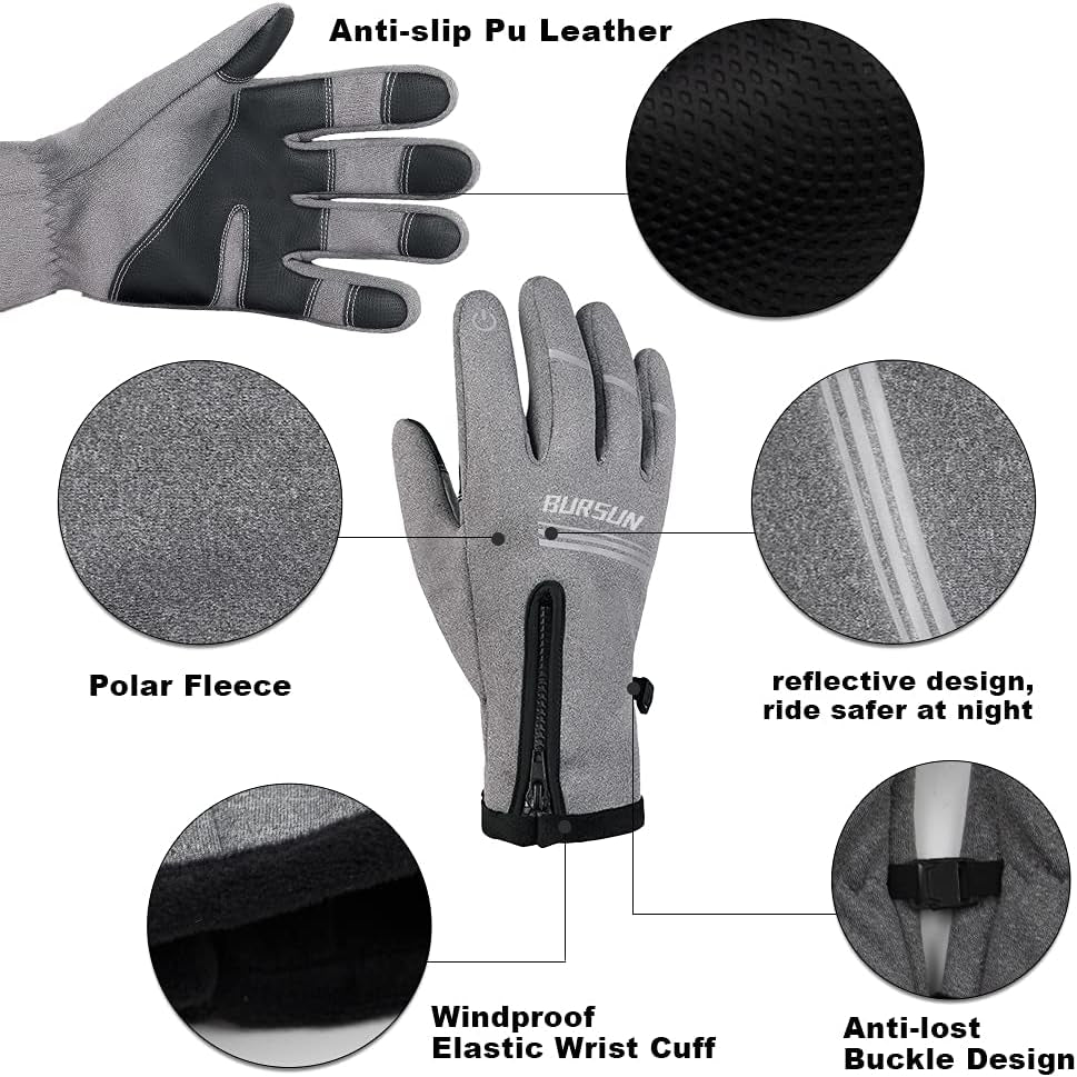 Winter Gloves, Windproof Waterproof Warm Touchscreen Gloves Men Women, Outdoor Winter Thermal Gloves